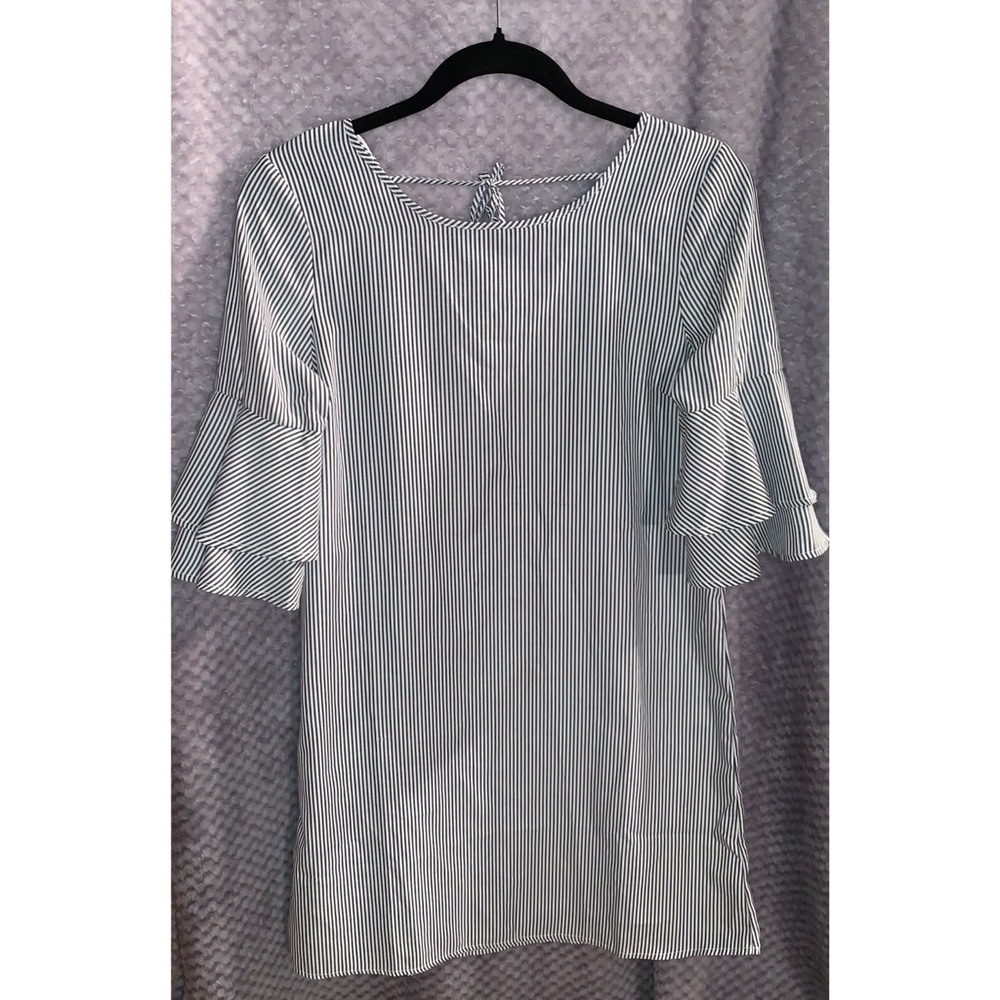 Black and white mini dress